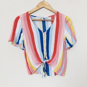 Tie Striped Multicolored Top - Small